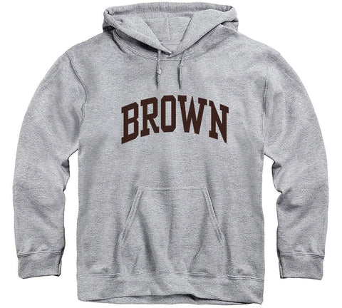 Brown University Essential Hooded Sweatshirt (Heather Grey)