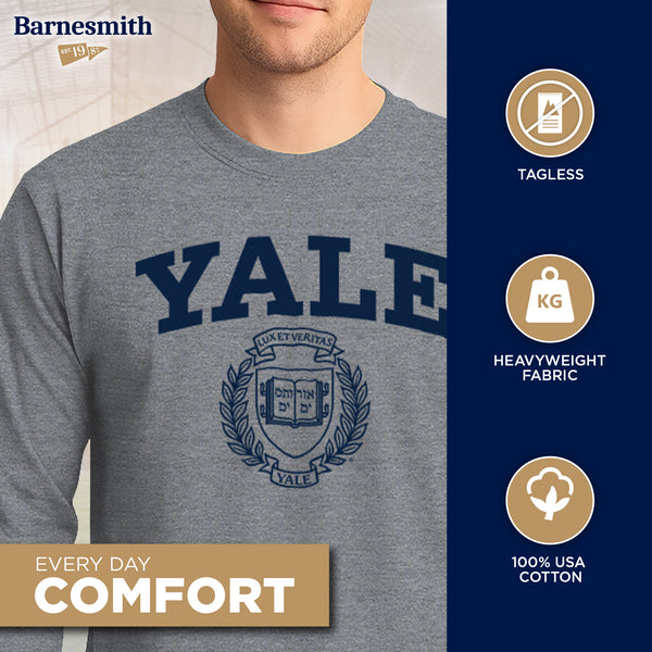Yale Heritage Long Sleeve T-Shirt 2 (Charcoal Grey) – Ivysport
