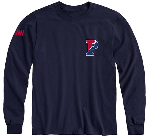 Penn Mascot Long Sleeve T-Shirt (Navy)