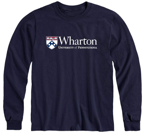 Penn Wharton Long Sleeve T-Shirt (Navy)