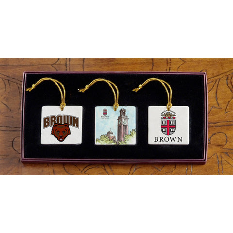 Brown - Christmas 3 Ornament Set