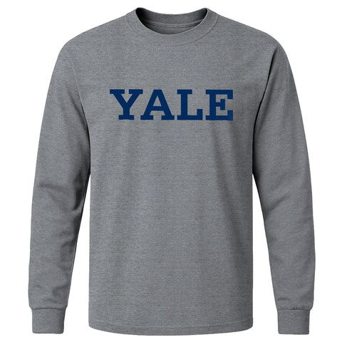 Yale Classic Long Sleeve T-Shirt (Charcoal Grey)
