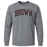 Brown Classic Long Sleeve T-Shirt (Charcoal Grey)