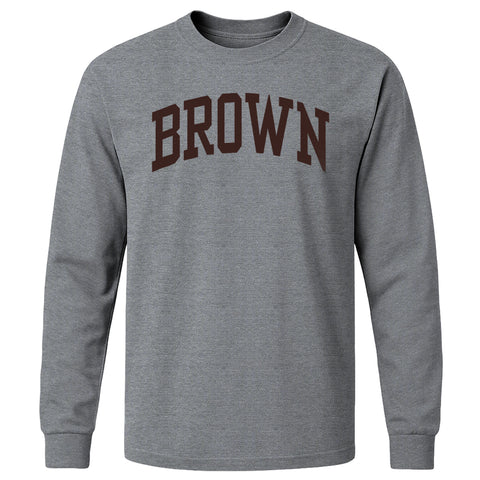 Brown Classic Long Sleeve T-Shirt (Charcoal Grey)