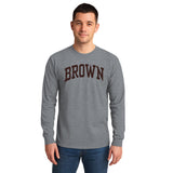 Brown Classic Long Sleeve T-Shirt (Charcoal Grey)