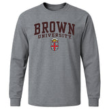Brown Heritage Long Sleeve T-Shirt (Charcoal Grey)