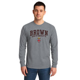 Brown Heritage Long Sleeve T-Shirt (Charcoal Grey)