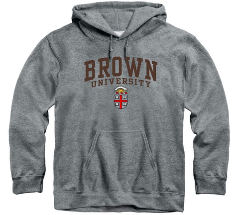Brown Heritage Hooded Sweatshirt (Charcoal Grey)