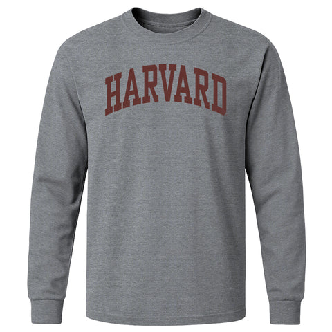Harvard Long Sleeve T-Shirt Classic (Charcoal Grey)