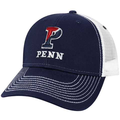 University of Pennsylvania Sideline Trucker Hat One-Size (Navy/White)