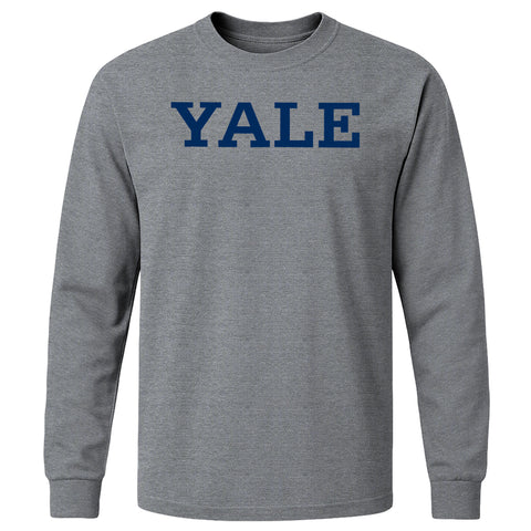 Yale Classic Long Sleeve T-Shirt (Charcoal Grey)