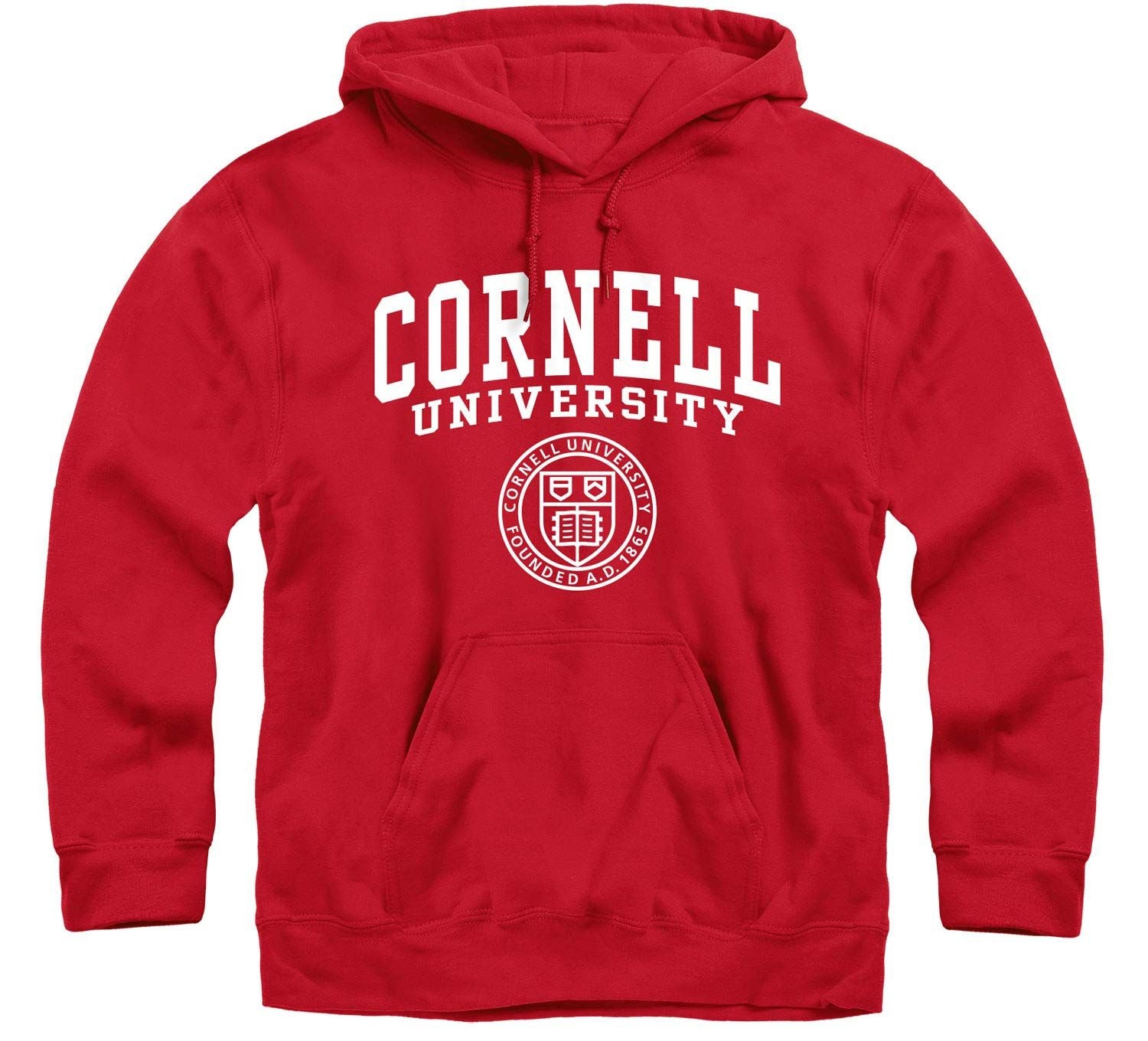Cornell Arch Hooded Sweatshirt-Red