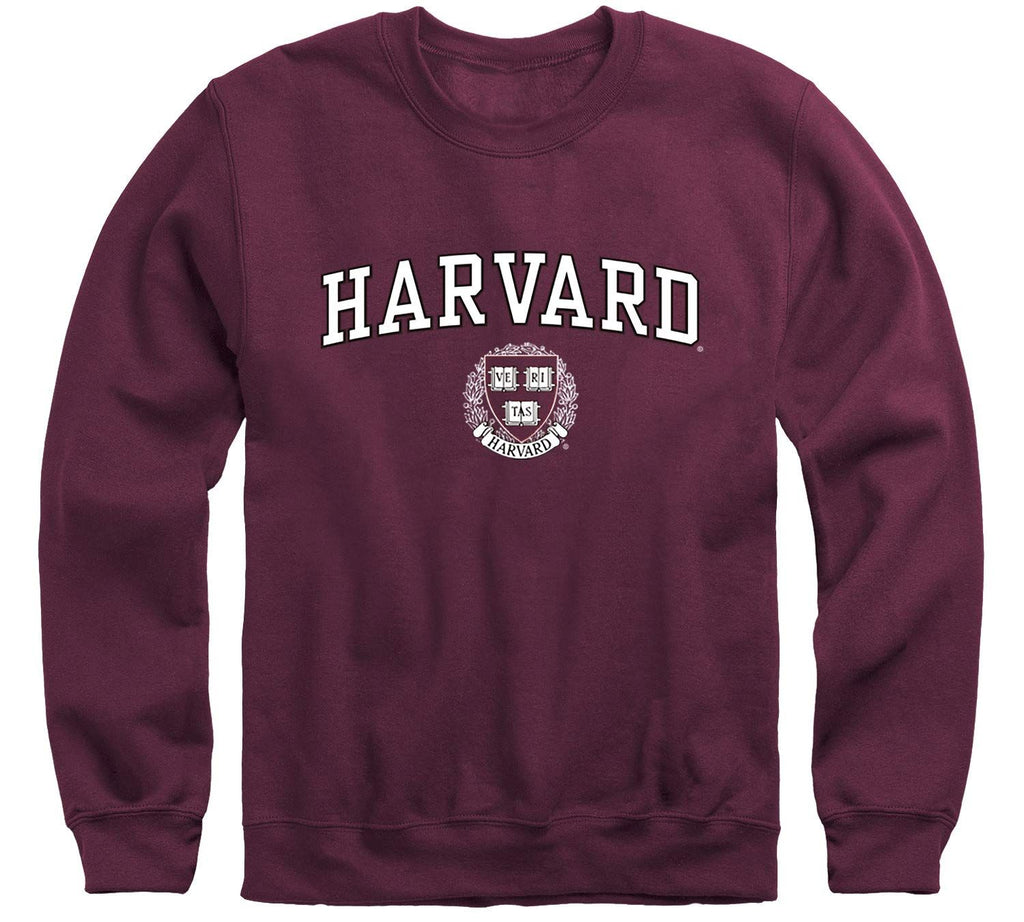 Harvard University Crest Crewneck Sweatshirt (Crimson)