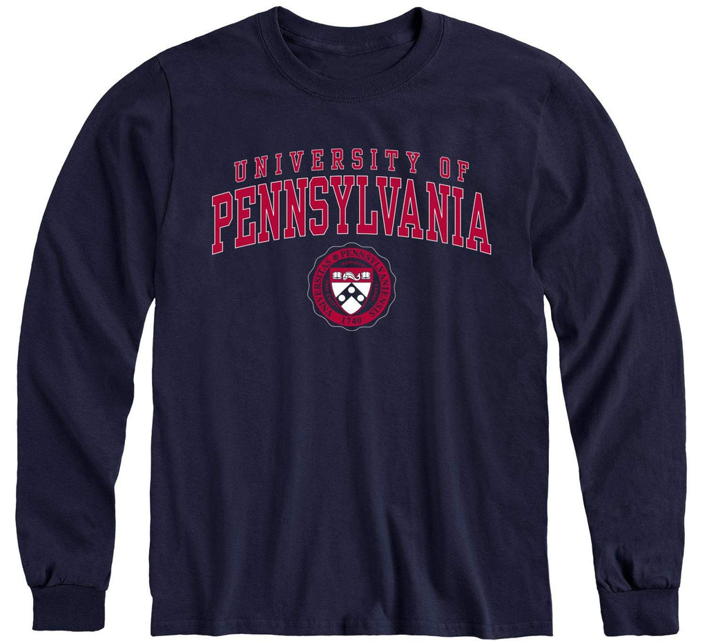 Penn Crest Long Sleeve T-Shirt (Navy)
