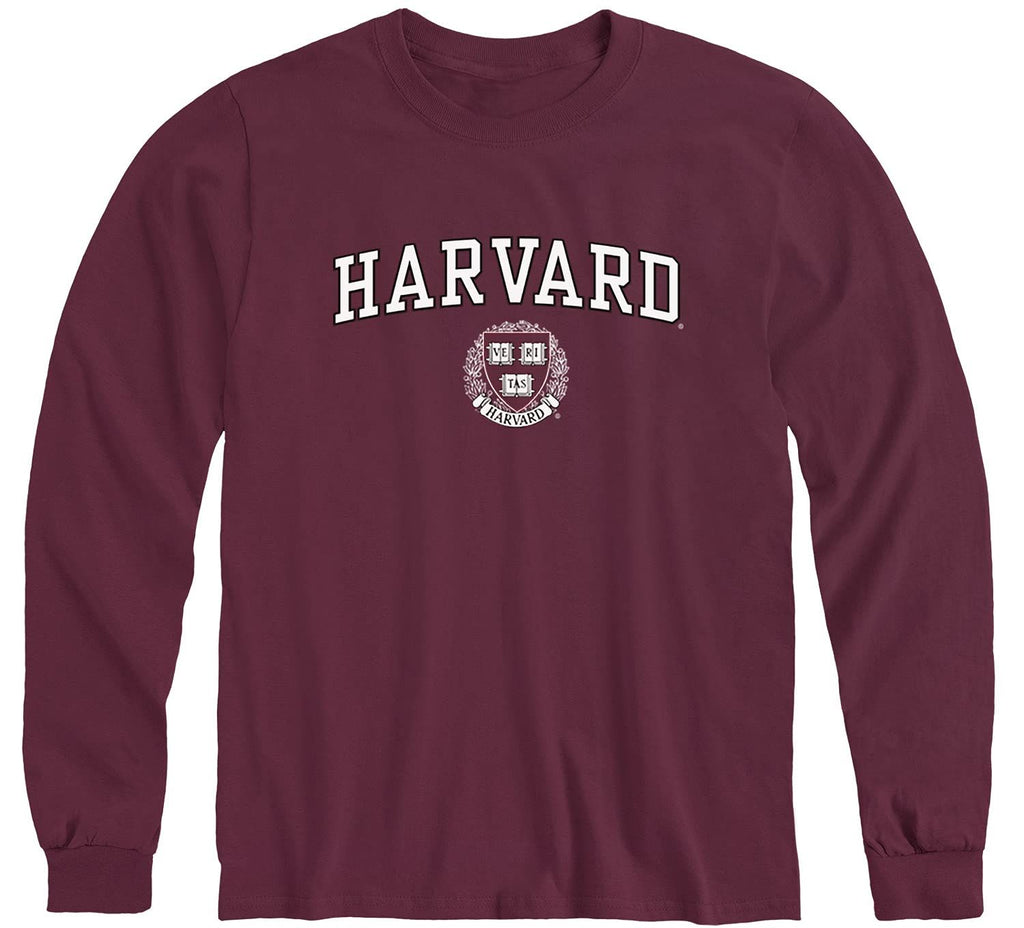 Harvard Crest Long Sleeve T-Shirt (Crimson)