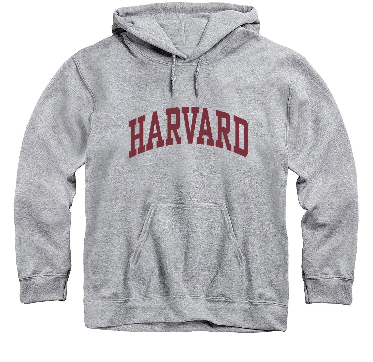 Harvard University Essential Hooded Sweatshirt (Heather Grey