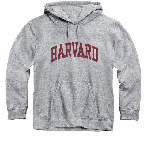 Harvard University Essential Hooded Sweatshirt (Heather Grey)