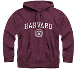 Harvard University Crest Hooded Sweatshirt (Crimson)