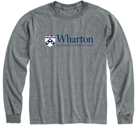Penn Wharton Long Sleeve T-Shirt (Charcoal Grey)