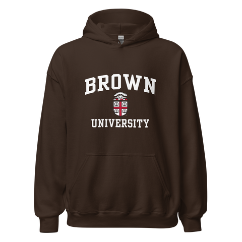 Brown Crest Hooded Sweatshirt (Brown)