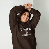 Brown Crest Hooded Sweatshirt (Brown)