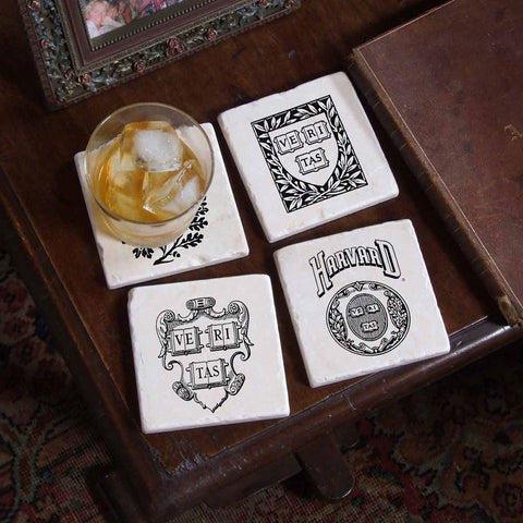 Harvard Vintage Logos 4 Coaster Set