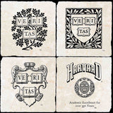 Harvard Vintage Logos 4 Coaster Set