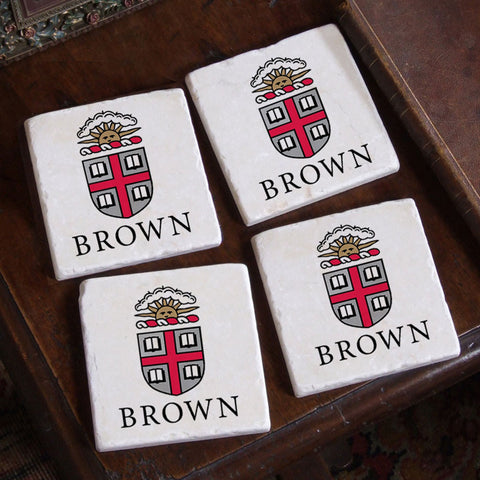 Brown Crest Logos 4 Coaster Set