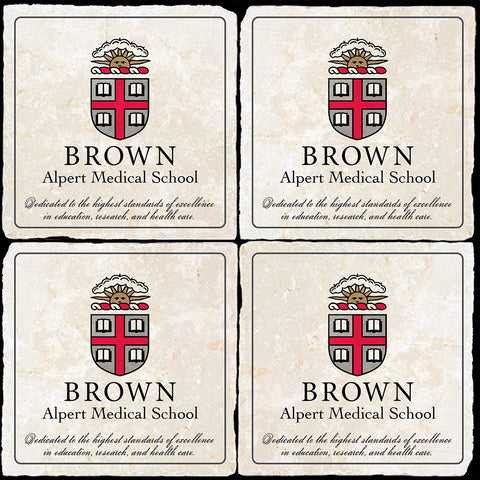 Brown Alpert Medical School 4 Coaster Set