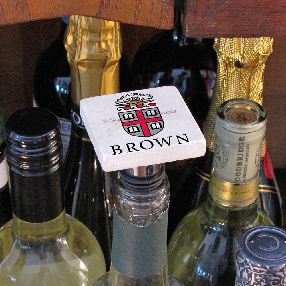 Brown Botticino Marble Wine Bottle Topper