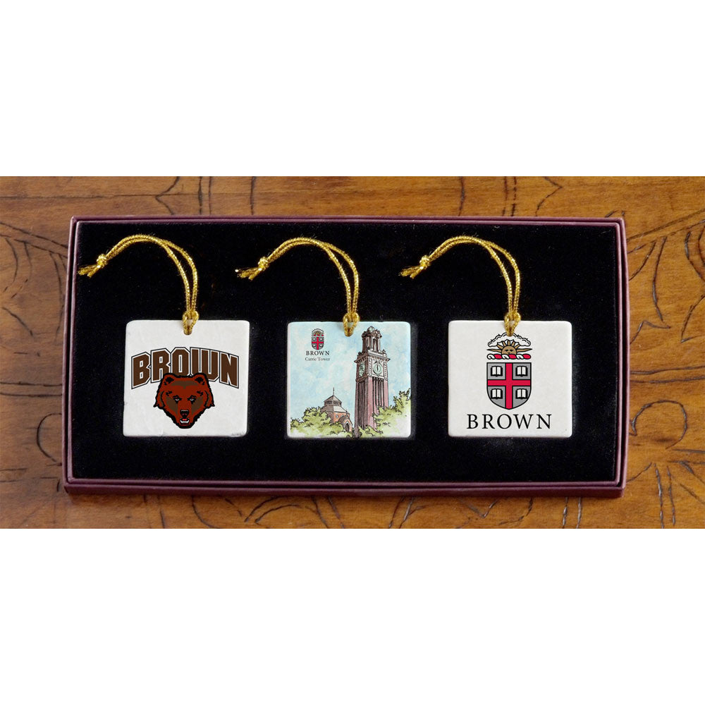 Brown - Christmas 3 Ornament Set