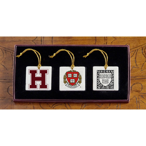 Harvard - Christmas 3 Ornament Set